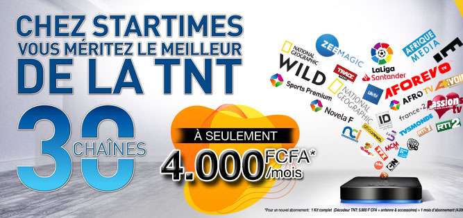 Startimes lance son bouquet de chaînes sur la TNT